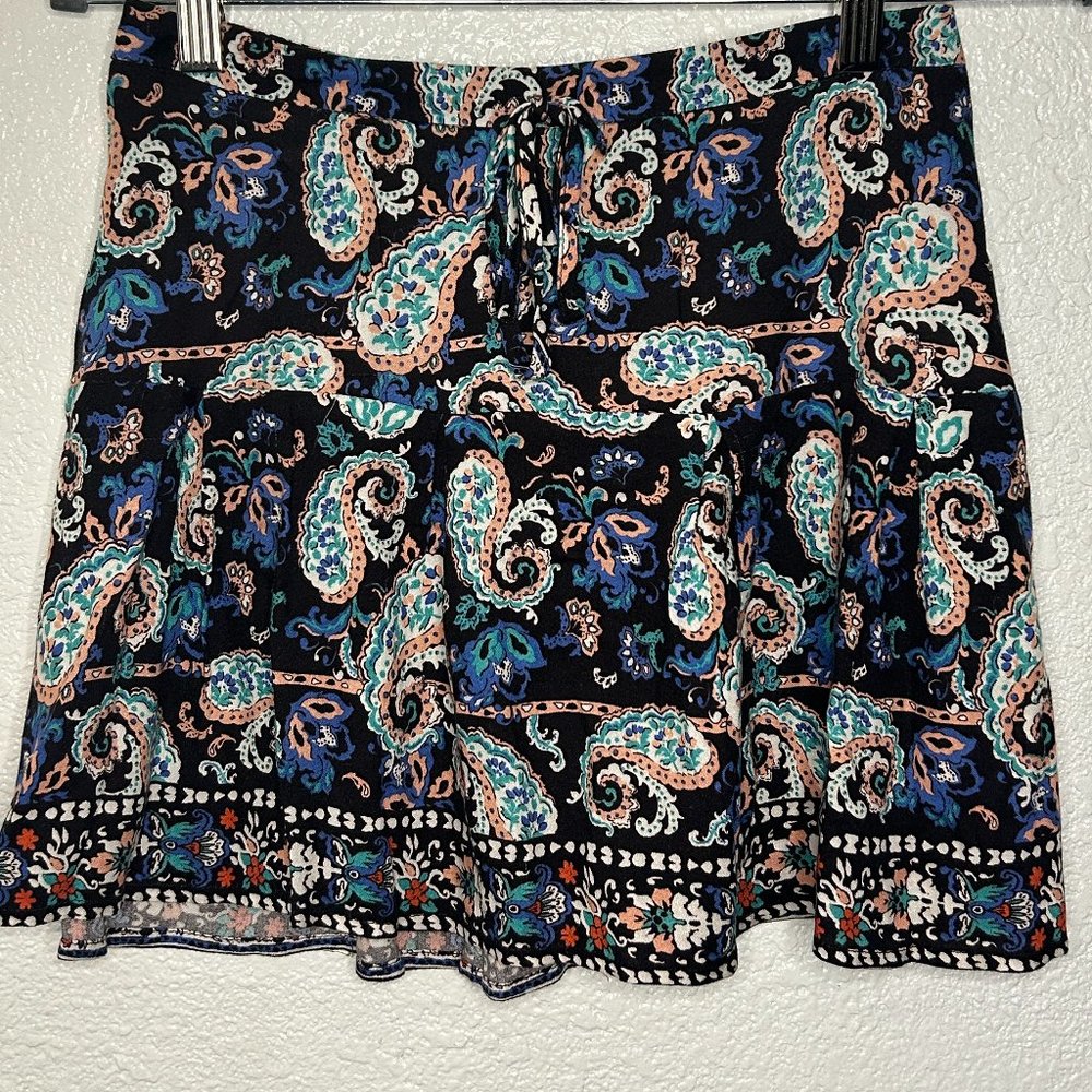 Black, Blue-Pink Skirt